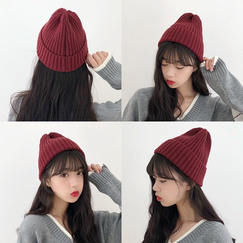 mũ len mỏng ulzzang order mũ len tròn nhiều màu dáng hàn quốc KÈM ẢNH THẬT