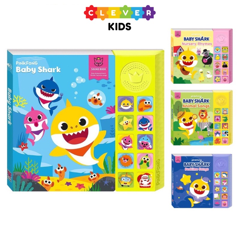 Sách Nhạc Baby Shark Pinkfong, Sách Âm Thanh Cho Bé Từ 1 Tuổi - CleverKids