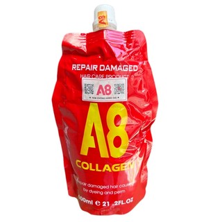 Kem phục hồi tóc siêu mềm mượt collagen a8 repair damaged 600ml