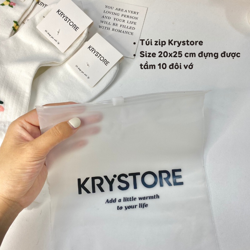 Túi zip kéo đựng tất size 20x25 cm