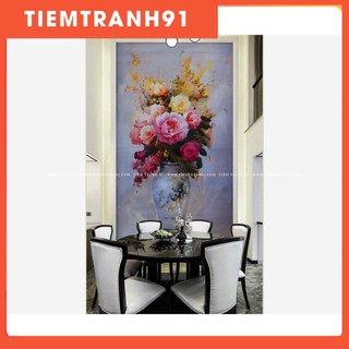 Tranh treo tường | Tranh in giả sơn dầu Bình Hoa - 17