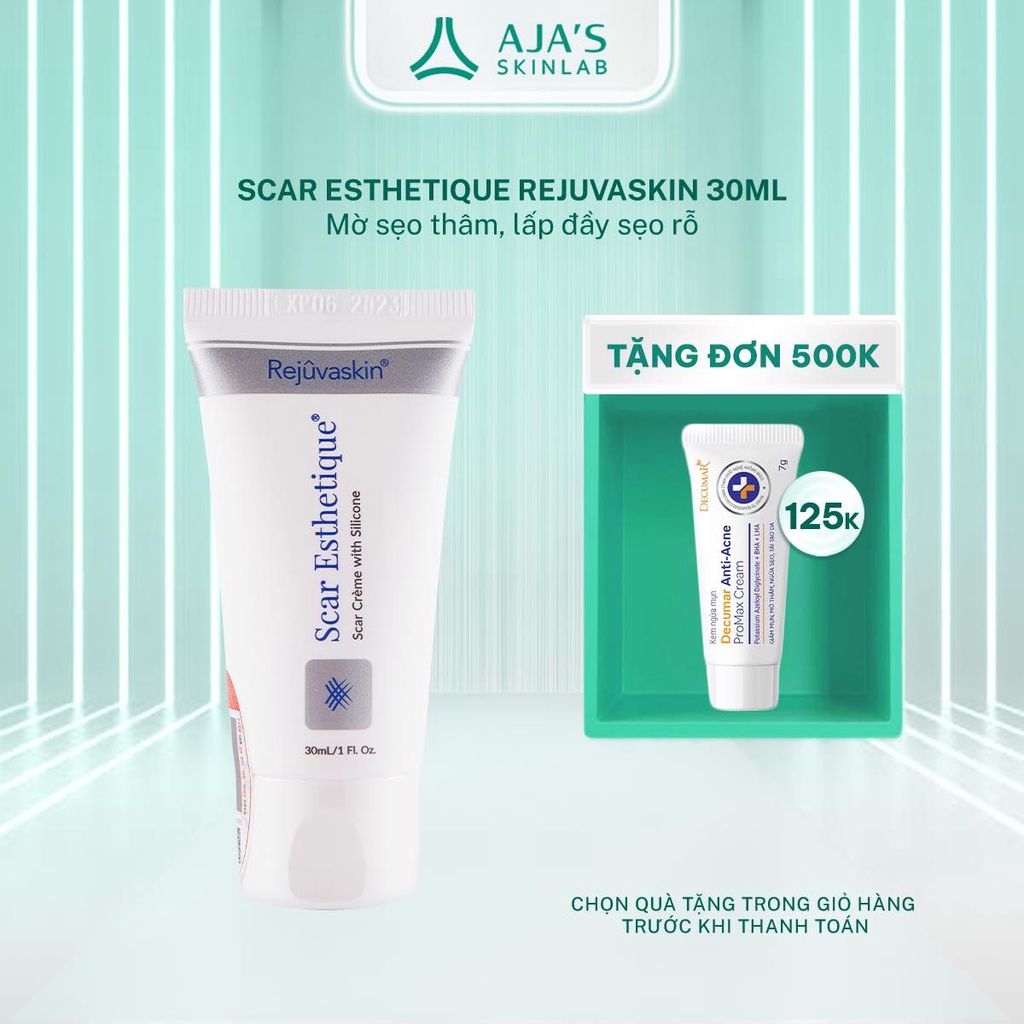 Kem làm mờ sẹo thâm, lấp đầy sẹo rỗ, lõm Scar Esthetique REJUVASKIN 30ml - AJA'S SKINLAB