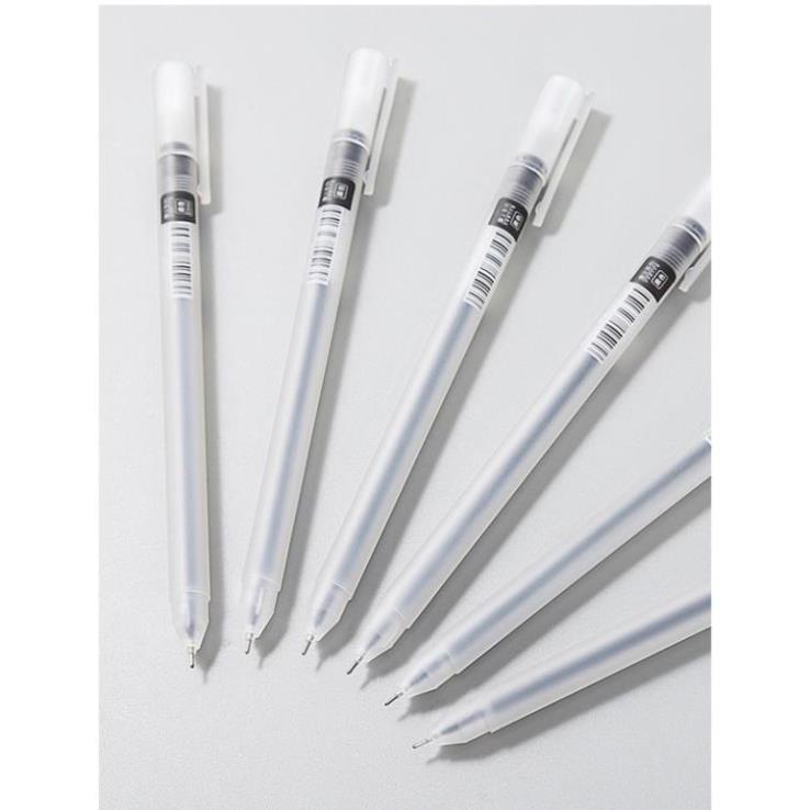 Bút gel vỏ nhám ngòi 0.5mm bút bi nước nhanh khô cao cấp bút mực gel viết trơn văn phòng phẩm
