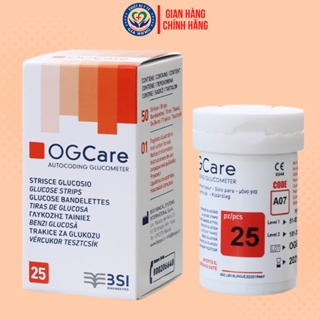 Que thử đường huyết OGcare ( Ý ) - Hộp 25 que - Hộp 50 que