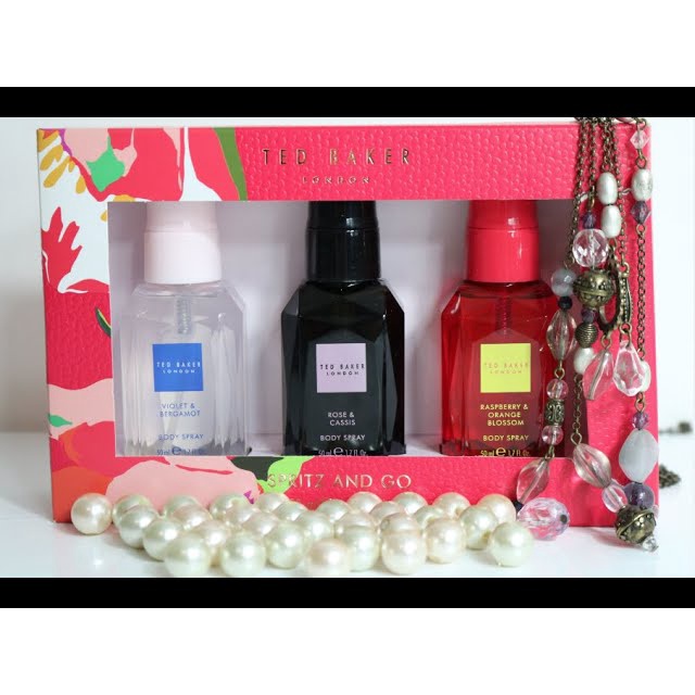 Bộ quà Xịt thơm cơ thể body mist Ted Baker Spritz & Go Gift Set 50ml*3