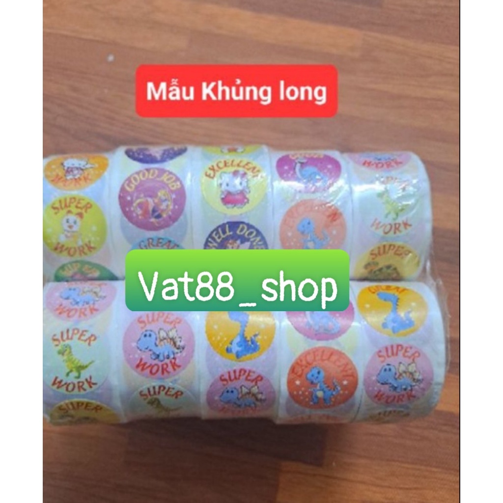 Sticker khen thưởng mỗi cuộn 500 stickers..............