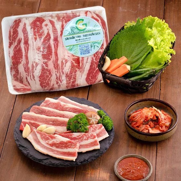 Ba chỉ bò Mỹ thẳng nhúng lẩu, nướng 500gr