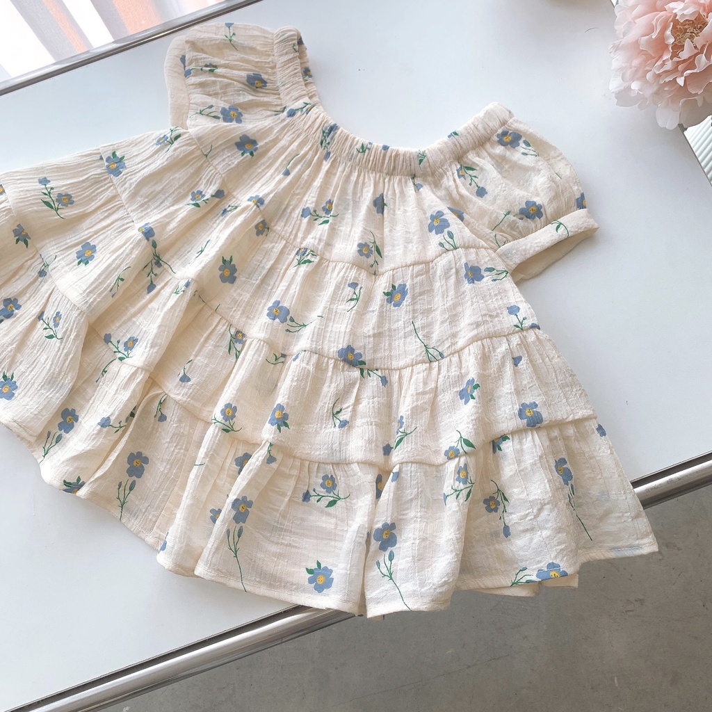 Váy bé gái chất linen siêu xinh cho bé đi chơi, đi học OP KIDS