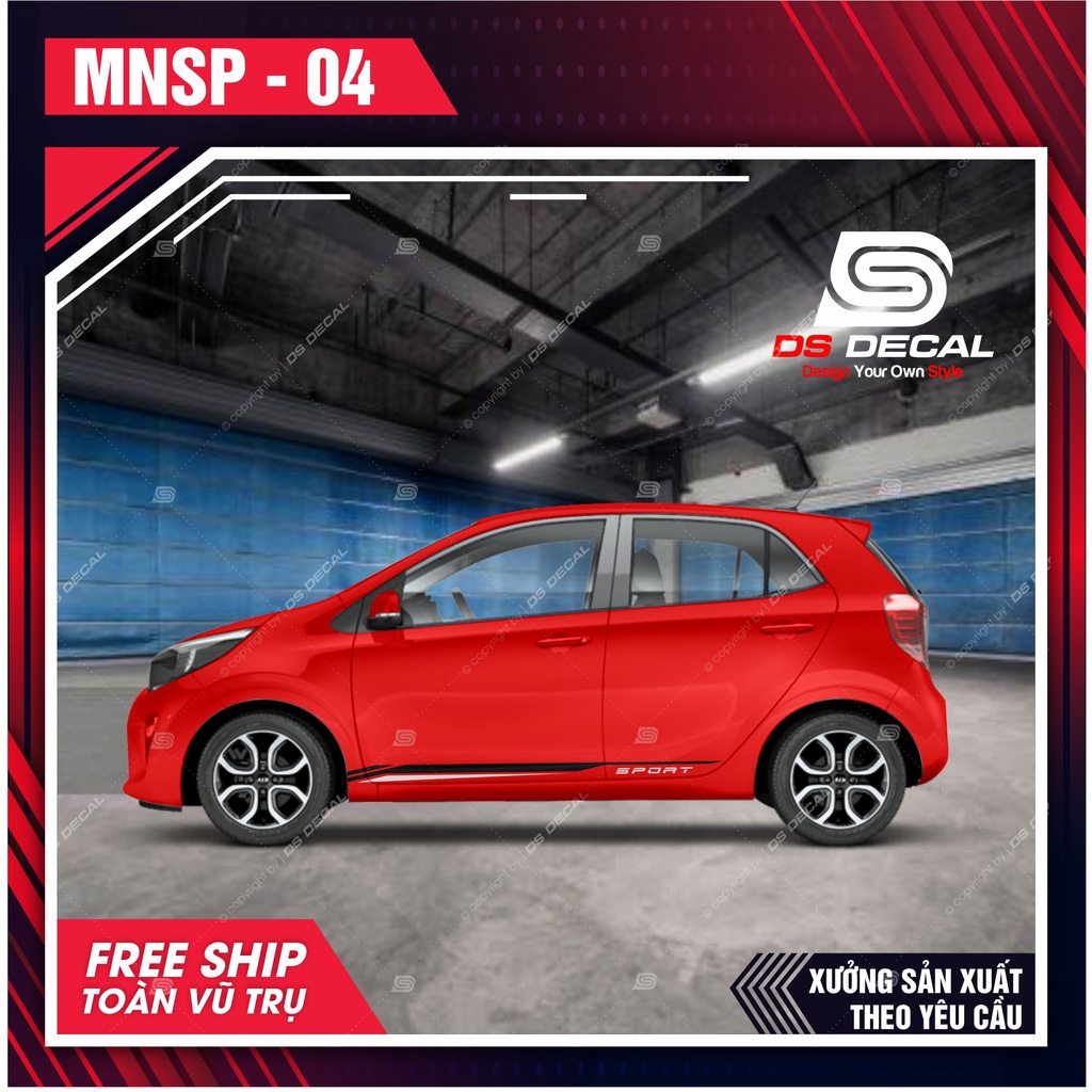 Tem dán xe ô tô Kia Morning - 04 - decal dán xe ô tô - DS Decal