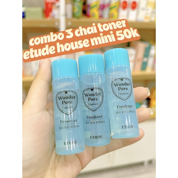 3 chai Toner mini se khít lỗ chân lông Etude House wonder pore