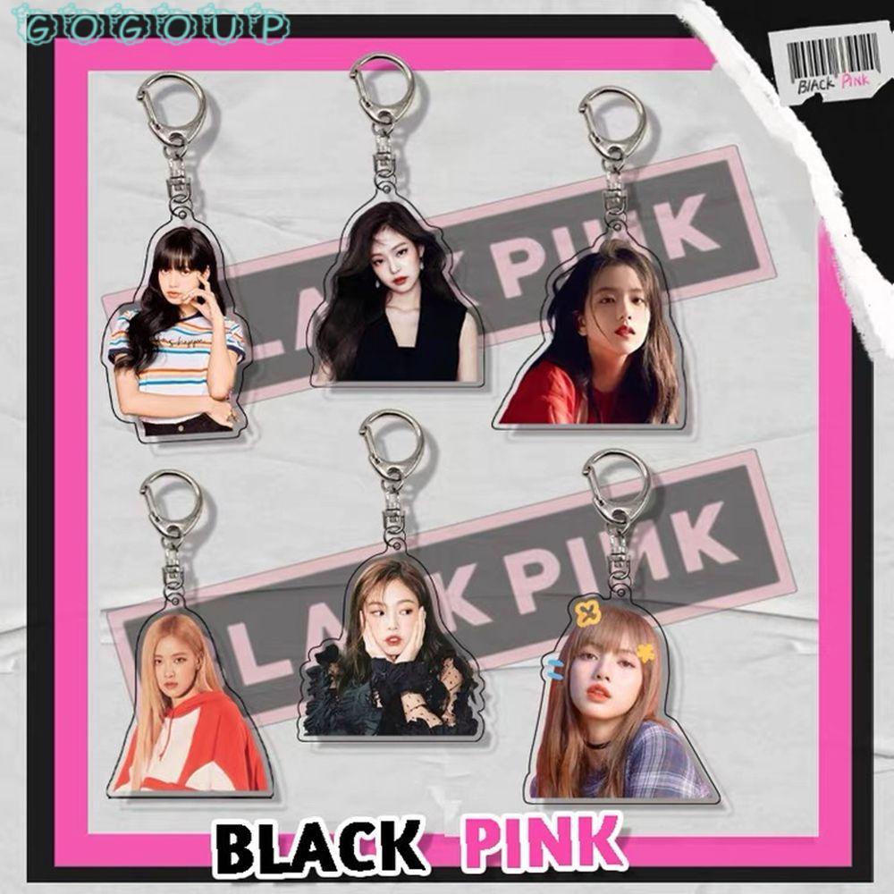 Móc Khóa Nhựa Acrylic Trong Suốt In Hình Nhóm Nhạc BLACKPINK