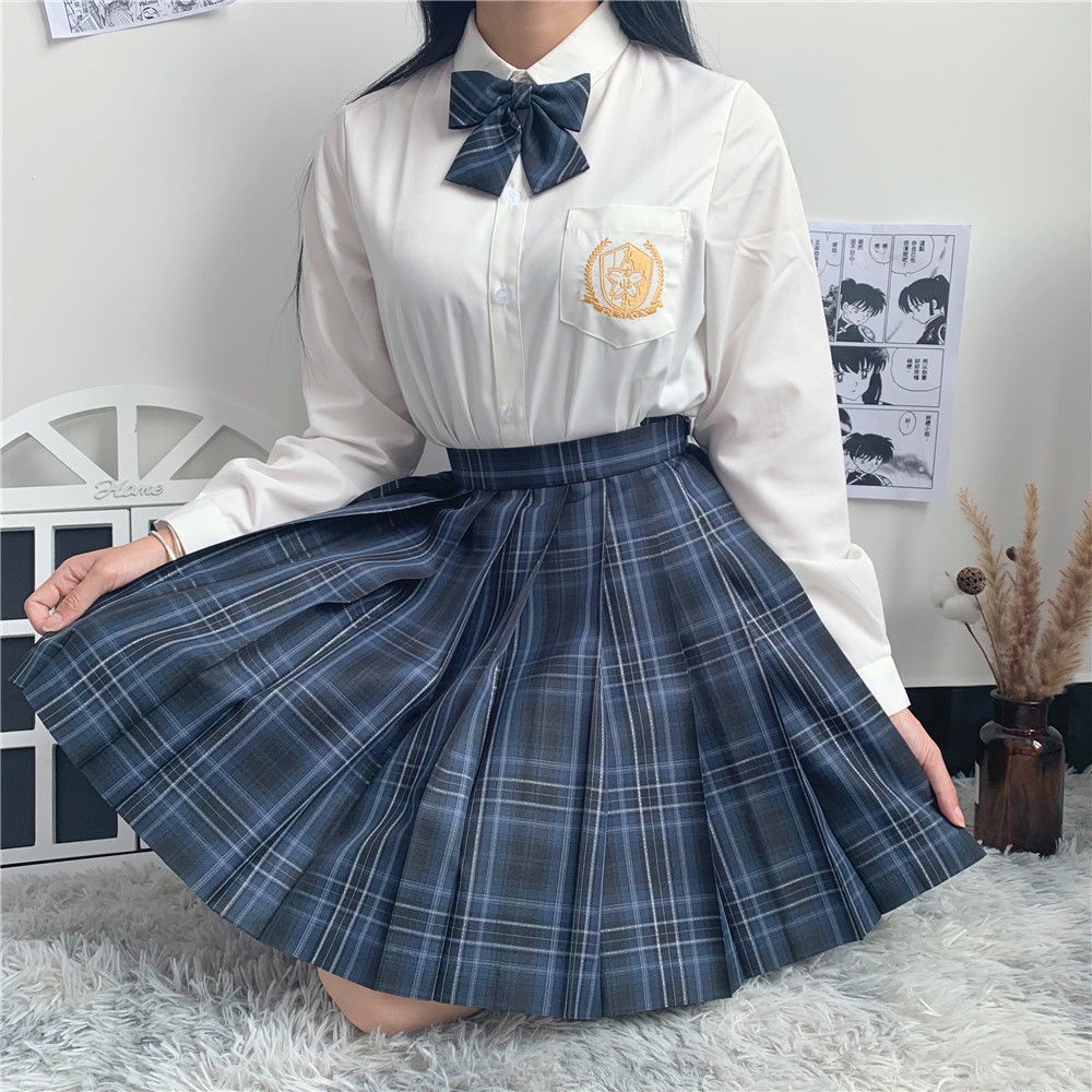 Chân váy JK xếp ly "Hệ Đông" phong cách Nhật Bản, có bling