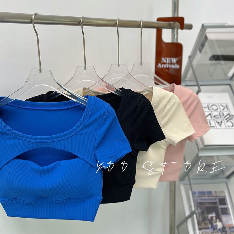 Áo thun COZOKC thể thao ngắn tay dáng ôm thời trang