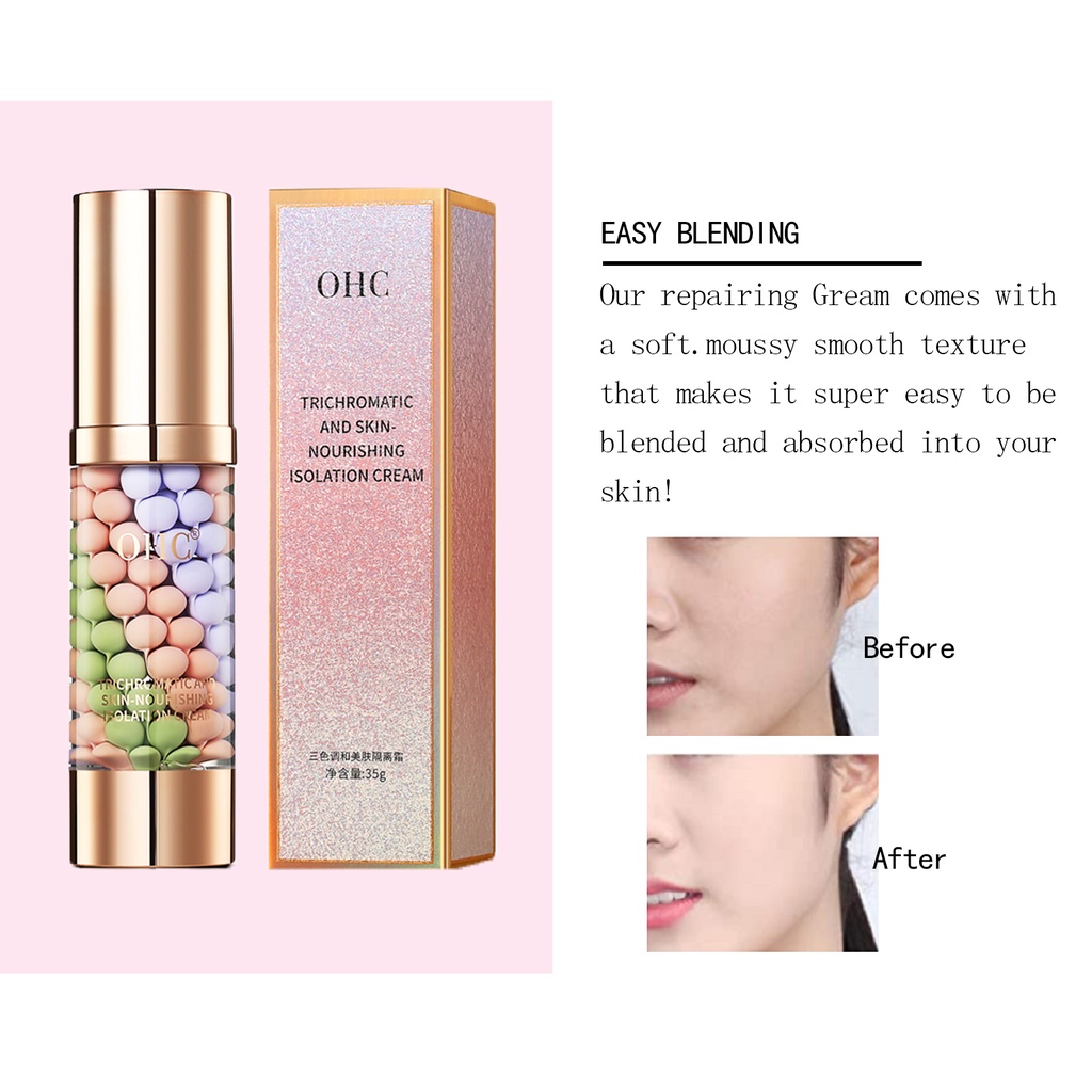 Lọ Kem Lót Trang Điểm Lamuseland Đa Năng Làm Sáng Da Màu Hồng / Tím / Xanh Lá / Vàng #Phụ Kiện Điện Tử OHC-80633380633