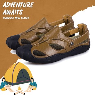 Sandal da bò bít mũi thiết kế sang trọng đẳng cấp