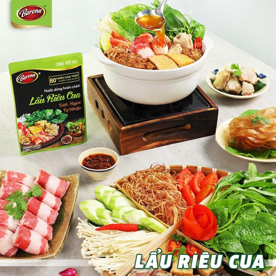 Lẩu Riêu Cua Nước Dùng Hoàn Chỉnh BARONA Lẩu Riêu Cua 230g
