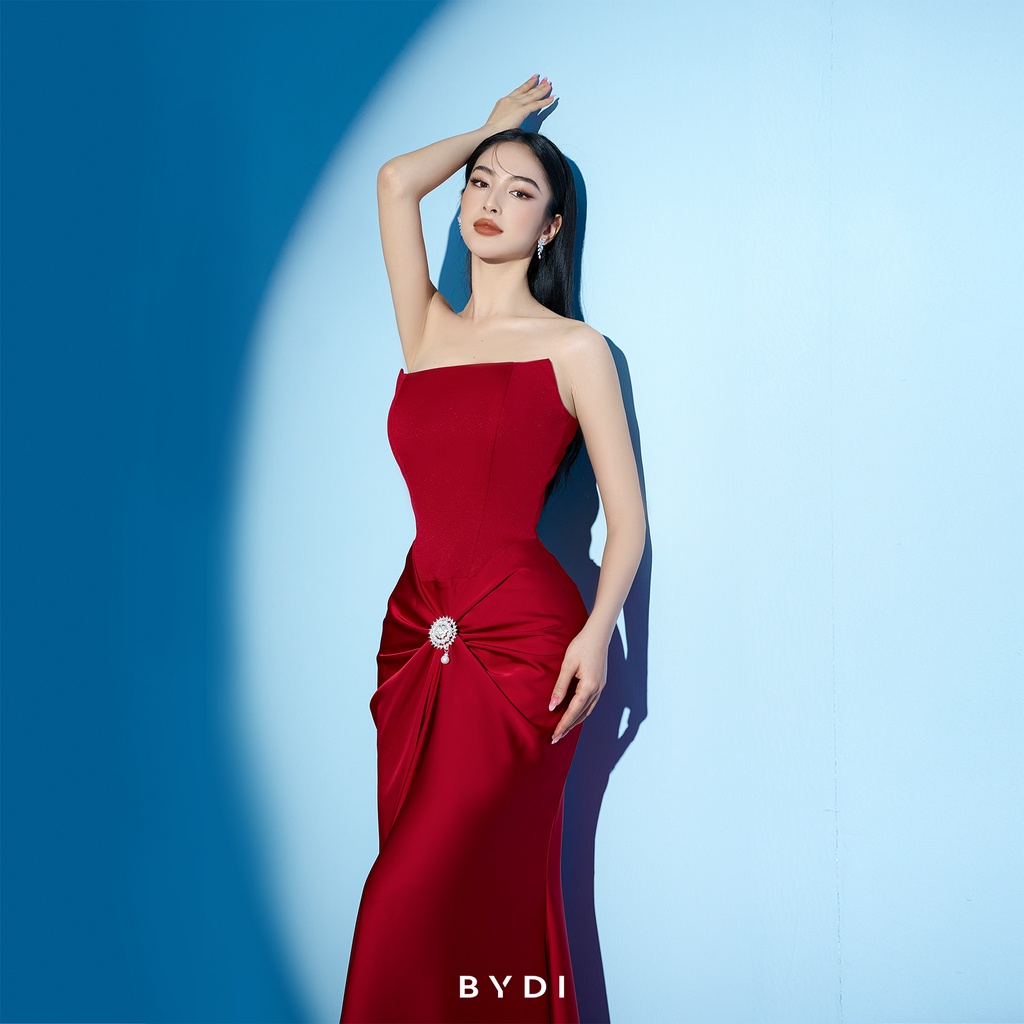 Váy Cúp Ngực Nữ Dáng Dài BYDI Design, Đầm Thiết kế Bo Nhúng Đính Đá Sang Trọng BYDI Fashion | LUNA DRESS