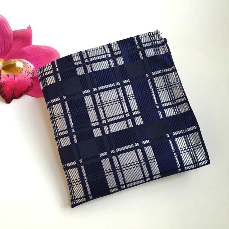 Khăn tay EFAN hình vuông họa tiết sọc chất lượng cao làm quà tặng dành cho nam