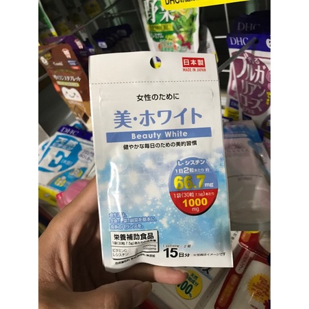 Viên Uống Trắng Da Beauty White Gói 30 Viên 15 ngày