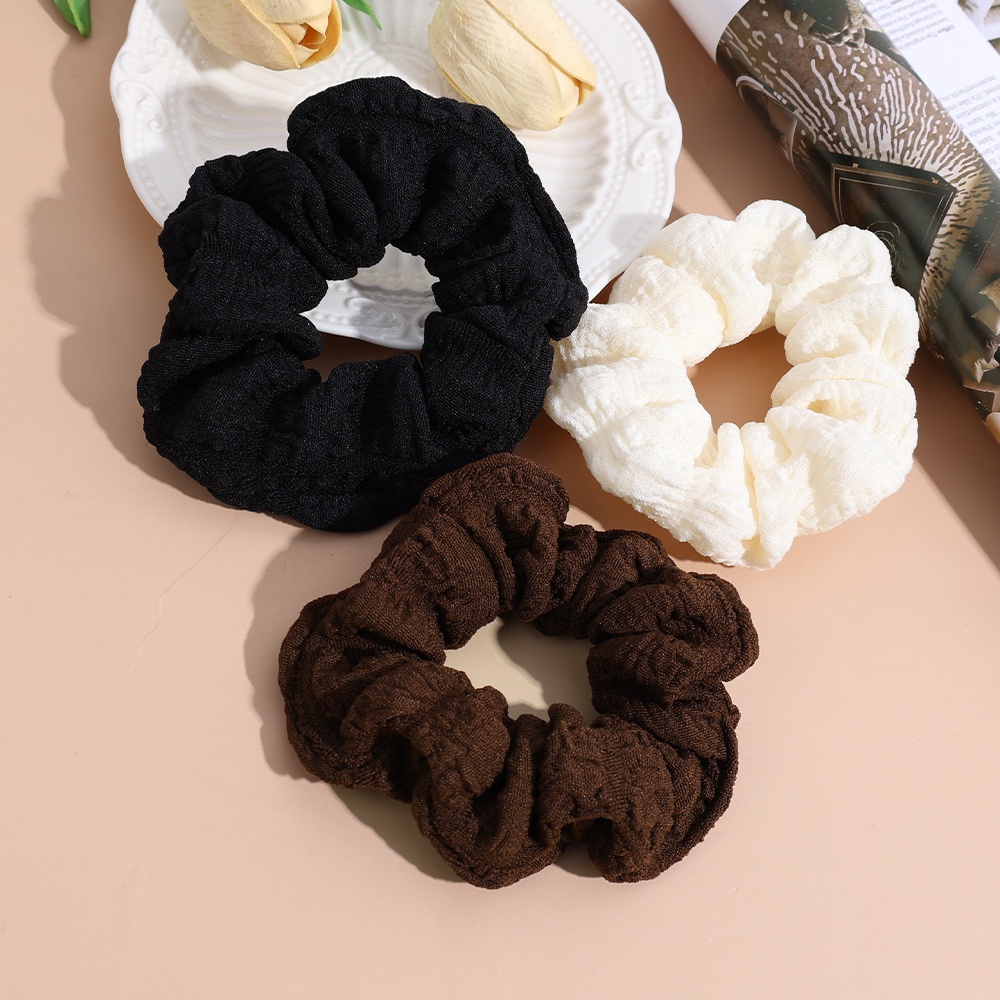 Dây Buộc Tóc Cao Su Mềm Co Giãn Phong Cách Pháp Cổ Điển Thanh Lịch Cho Nữ