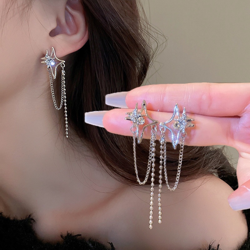 1 Cặp Bông Tai Nữ Đính Đá Thời Trang Sang Trọng