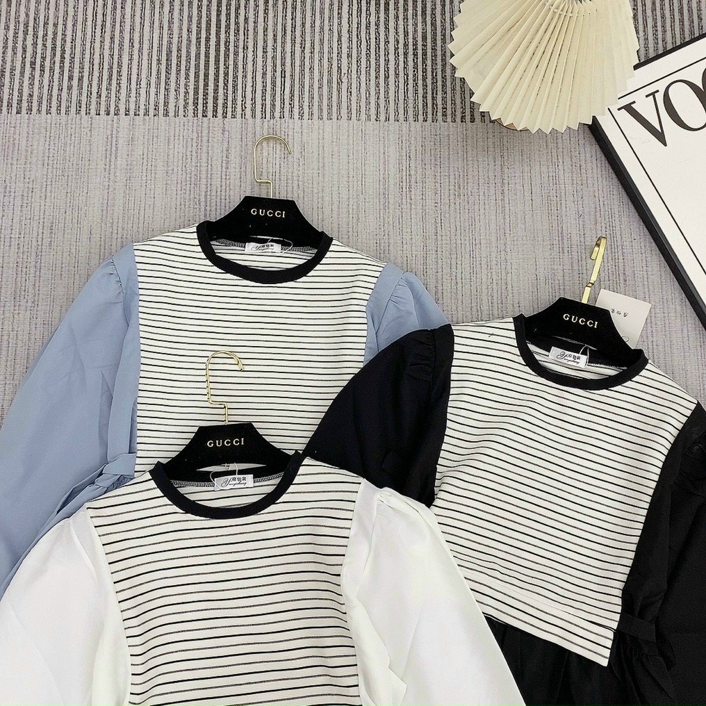 Áo Babydoll Tiểu Thư, Áo Buộc Nơ Eo Hàng Quảng Châu Cao Cấp