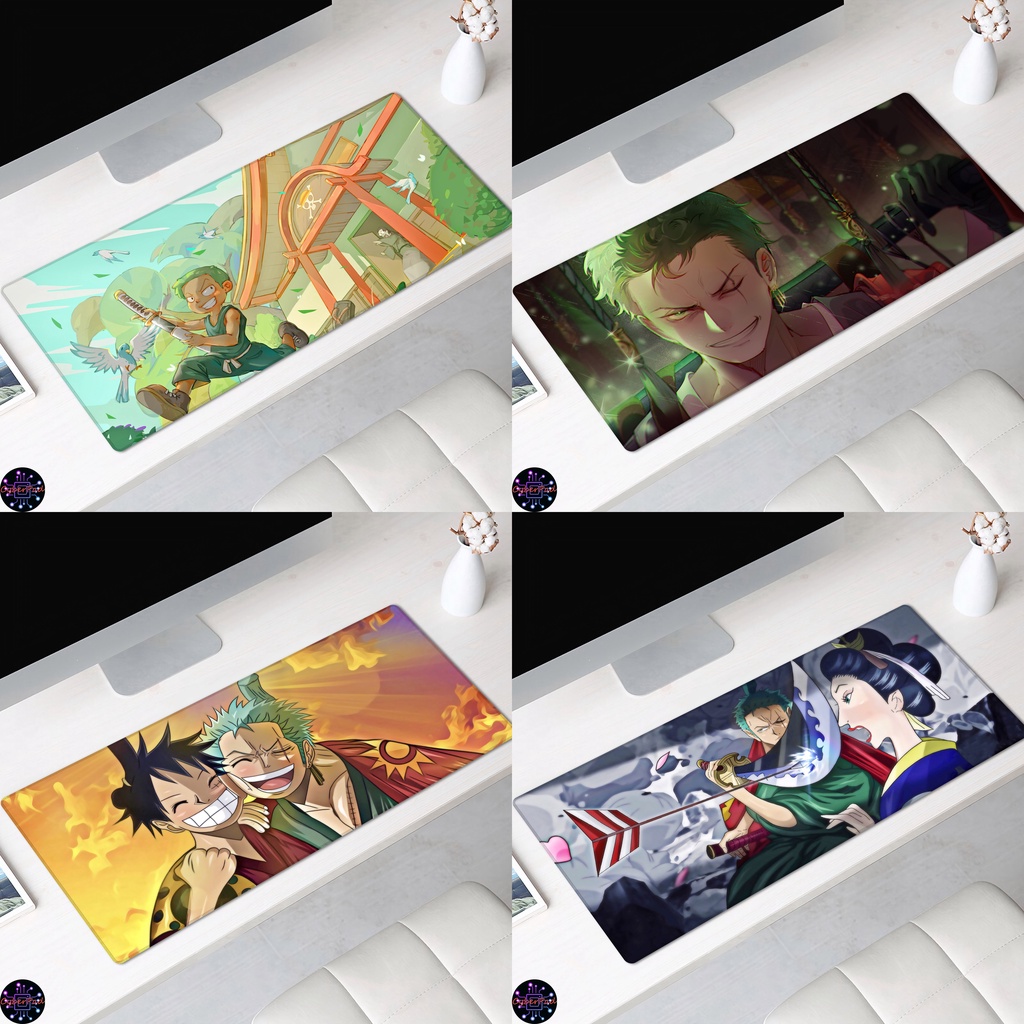 Lót Chuột Anh Đầu Rêu Zoro Anime One Piece, Cao Su 30x80,40x90, Nhiều Mẫu Đẹp Mắt