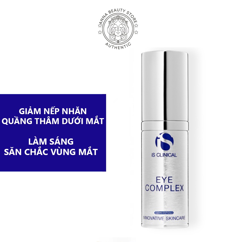 [Kem Mắt] Mờ Quầng Thâm Mắt, Làm Sáng, Giúp Săn Chắc, Giảm Nếp Nhăn - iS Clinical Eye Complex 15ml