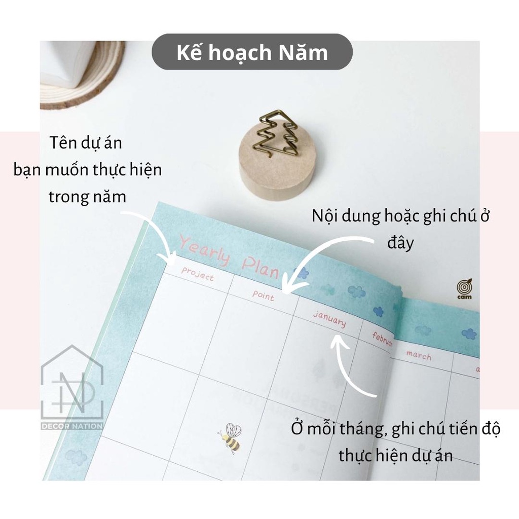 Sổ tay Kế Hoạch Nhật Ký 365 Ngày Life Planner Bìa Cứng