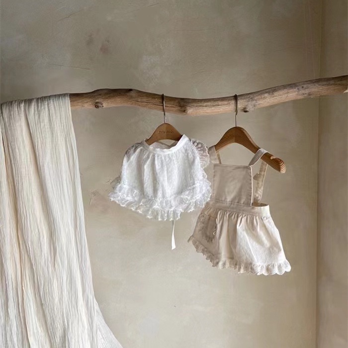 Tạp Dề Công Chúa Phối Ren Phong Cách Phương Tây Dành Cho Bé Gái KPO8