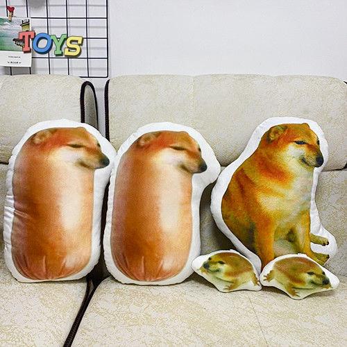 Cheems Waste Chai Gối Đệm Điêu Khắc Biểu Tượng Cảm Xúc Bánh Mì Cún Con Ếch Xúc Xích
