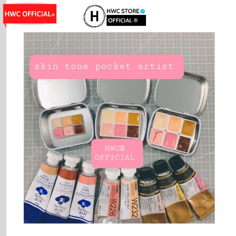 Pocket màu nước hạng hoạ sĩ tone pastel tô da