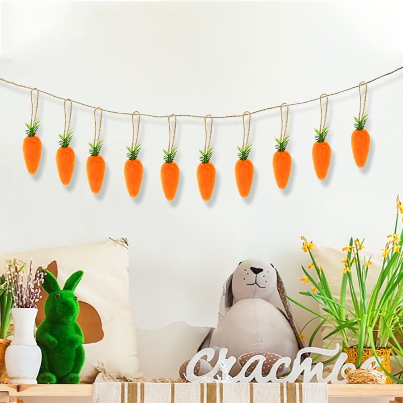 Bộ 5 Cà Rốt Mini Bằng Xốp Để Trang Trí Cho Lễ Phục Sinh Tiện Dụng