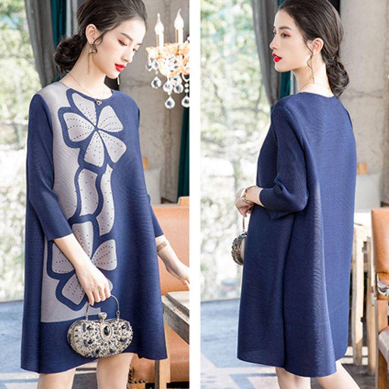 Đầm Dáng Rộng Xếp Ly Siêu Nhẹ Thời Trang Mùa Xuân 2023 Kích Thước Lớn Phong Cách Mới Cho Nữ