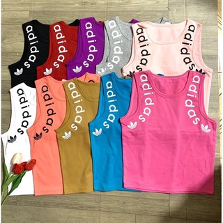Áo ba lỗ ngược in viền hai bên dáng crotop