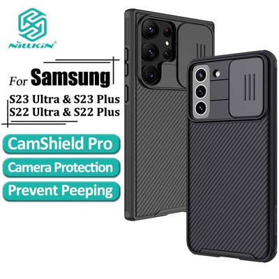 Ốp Điện Thoại NILLKIN Cho Samsung S26 Ultra S26 Plus S25 / S24 / S23 / S22 Ultra S24 / S25 FE CamShield Đẩy Ống Kính Bảo Vệ