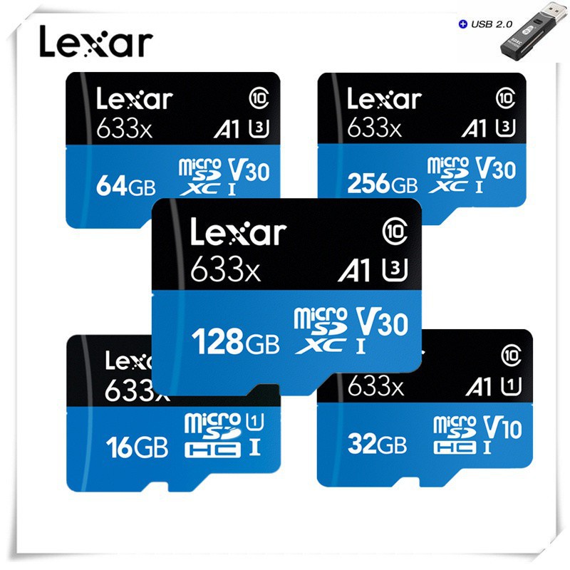 Thẻ Nhớ Lexar 128GB 256GB 512GB Micro SDXC U3 32GB 64GB Micro SDHC