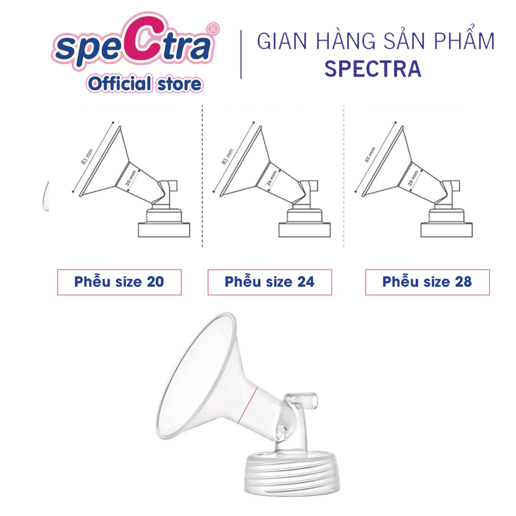 Phễu Hút Sữa Spectra Chính Hãng (Size 20/24/28mm)