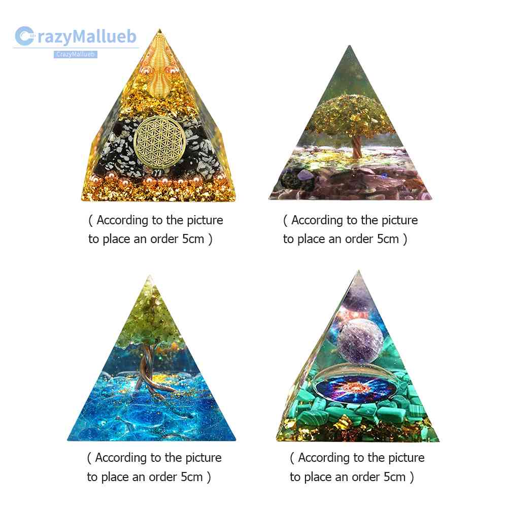 Kim Tự Tháp Orgonite Resin Epoxy Resin Năng Lượng Chữa Bệnh Trang Trí
