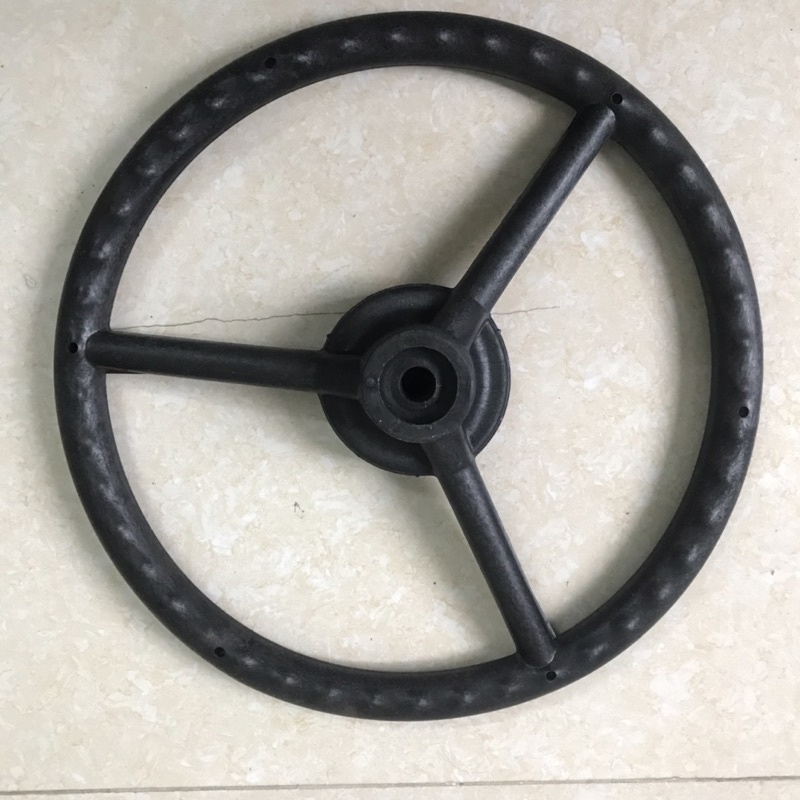 Vô lăng cho xe công nông, vô lăng nhựa chế xe 4 bánh loại lỗ rơ nia, then hoa