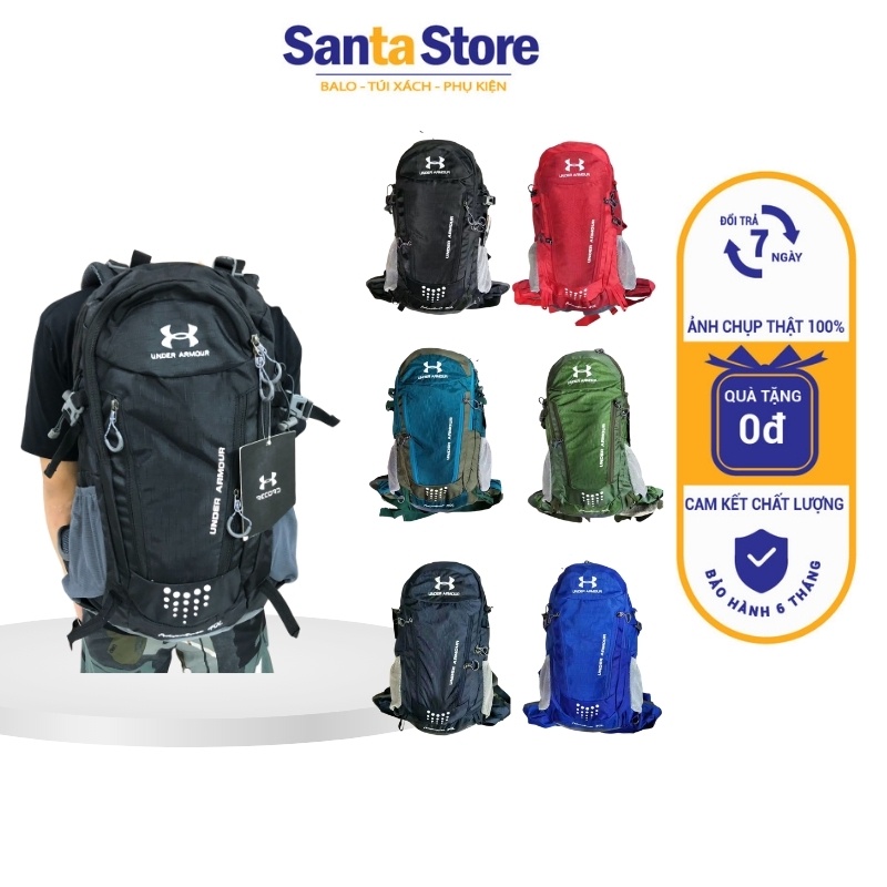Balo du lịch đi phượt nam thể thao thời trang cao cấp UA 40L SANTA STORE đi dã ngoại trekking, có ngăn đựng laptop