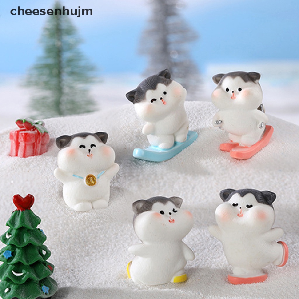 Đồ trang trí Chú Mèo Hoạt Hình Bằng Nhựa Resin Dễ Thương Trang Trí Tiểu Cảnh / Bàn Làm Việc