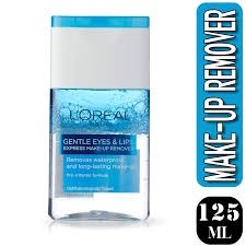 Nước tẩy trang mắt và môi l'oreal express make up remover gentle eyes & lips sensitive skin 125ml