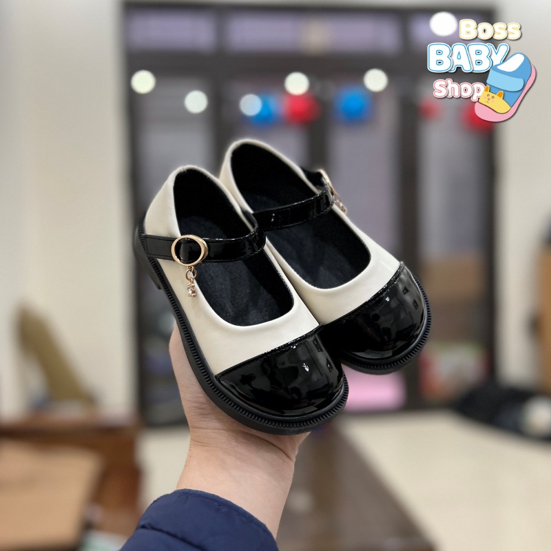 Giày búp bê bé gái vintage từ 2 tuổi đến 10 tuổi thời trang hoạt tiết đáng yêu phong cách hàn quốc