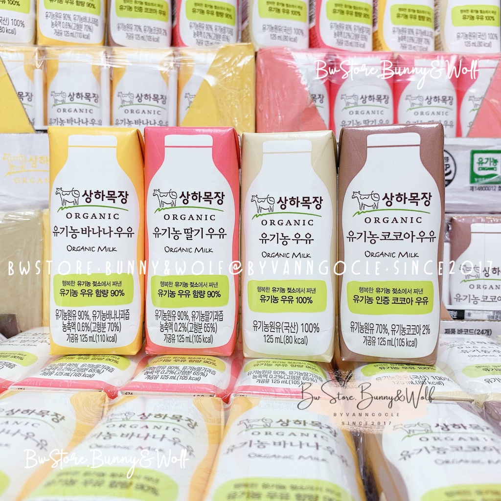 [Thùng 24 Hộp] Sữa Tươi Hữu Cơ Maeil SangHa Farm NỘI ĐỊA Hàn Quốc Hộp 125ml [ Hàng Air đủ bill - Bw Store ]