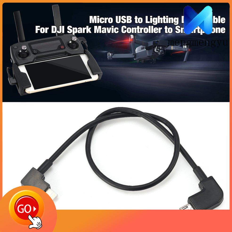 Micro USB to Lighting Data Cable Line For DJI Spark Mavic Controller iPhone