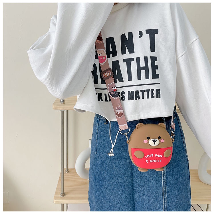 Dây Đeo Túi Xách Bằng Silicon Họa Tiết Hoạt Hình Thời Trang Có Thể Điều Chỉnh