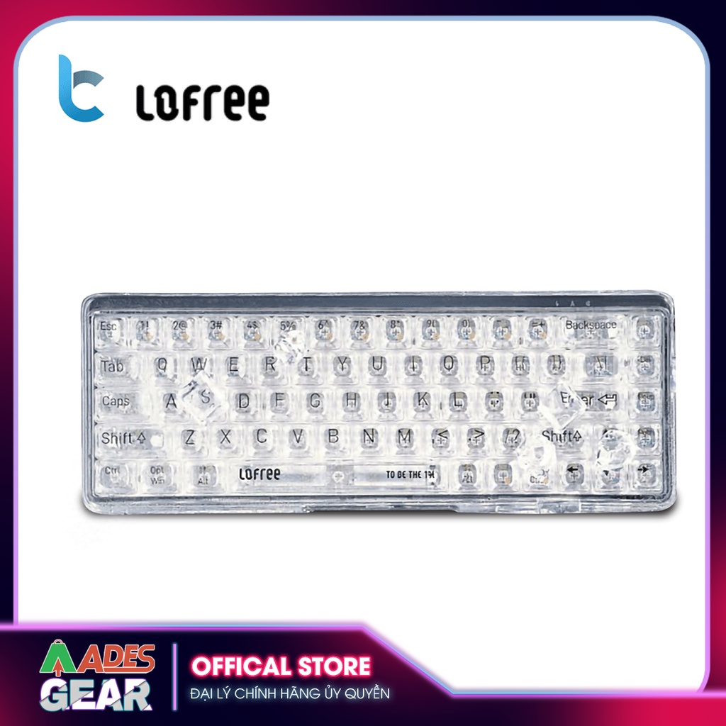 ✔️ Bàn Phím Cơ Không Dây Lofree Phiên Bản 1% Transparent ✔️ Trong Suốt  Đèn LED ✔️ BH 12 Tháng