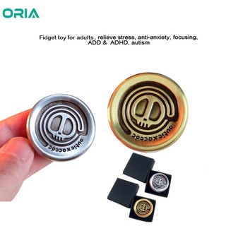 Con quay đồ chơi fidget spinner hình đồng xu haptic edc bằng kim loại cho người lớn
