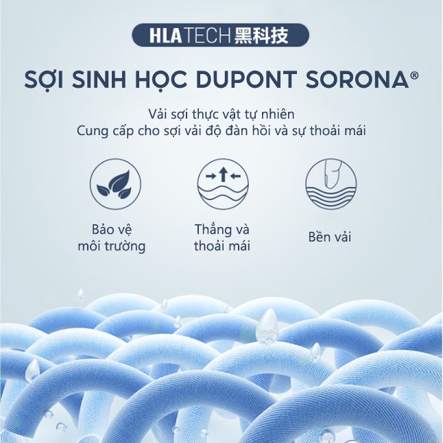 HLA - Áo thun nam ngắn tay công nghệ vải Sorona Cool white round neck short-sleeved T-shirt